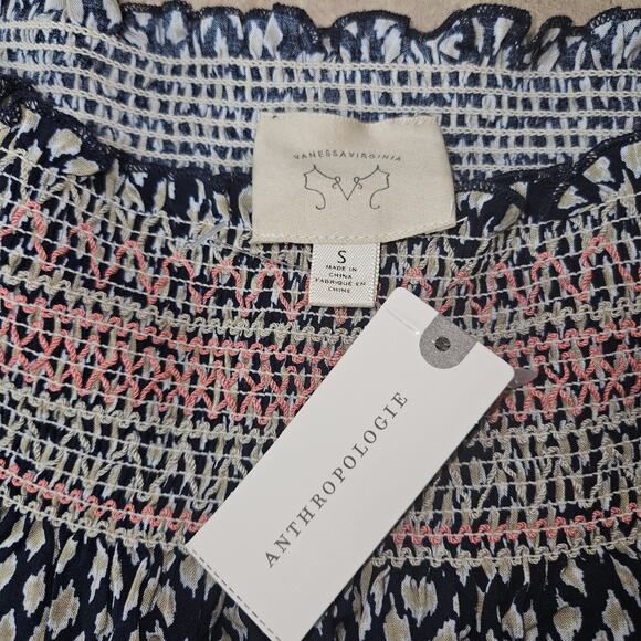 Anthropologie Vanessa Virginia Top SZ S boho Beach Coastal Preppy Cottagecore - Picture 9 of 10